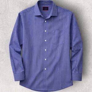 UNTUCKit Shirt Mens XXL Blue Stripe Button Down Casual Modern Fit Untucked